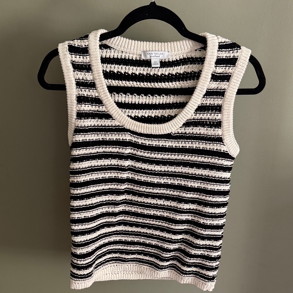 Ann Taylor Weekend Striped Sweater Top